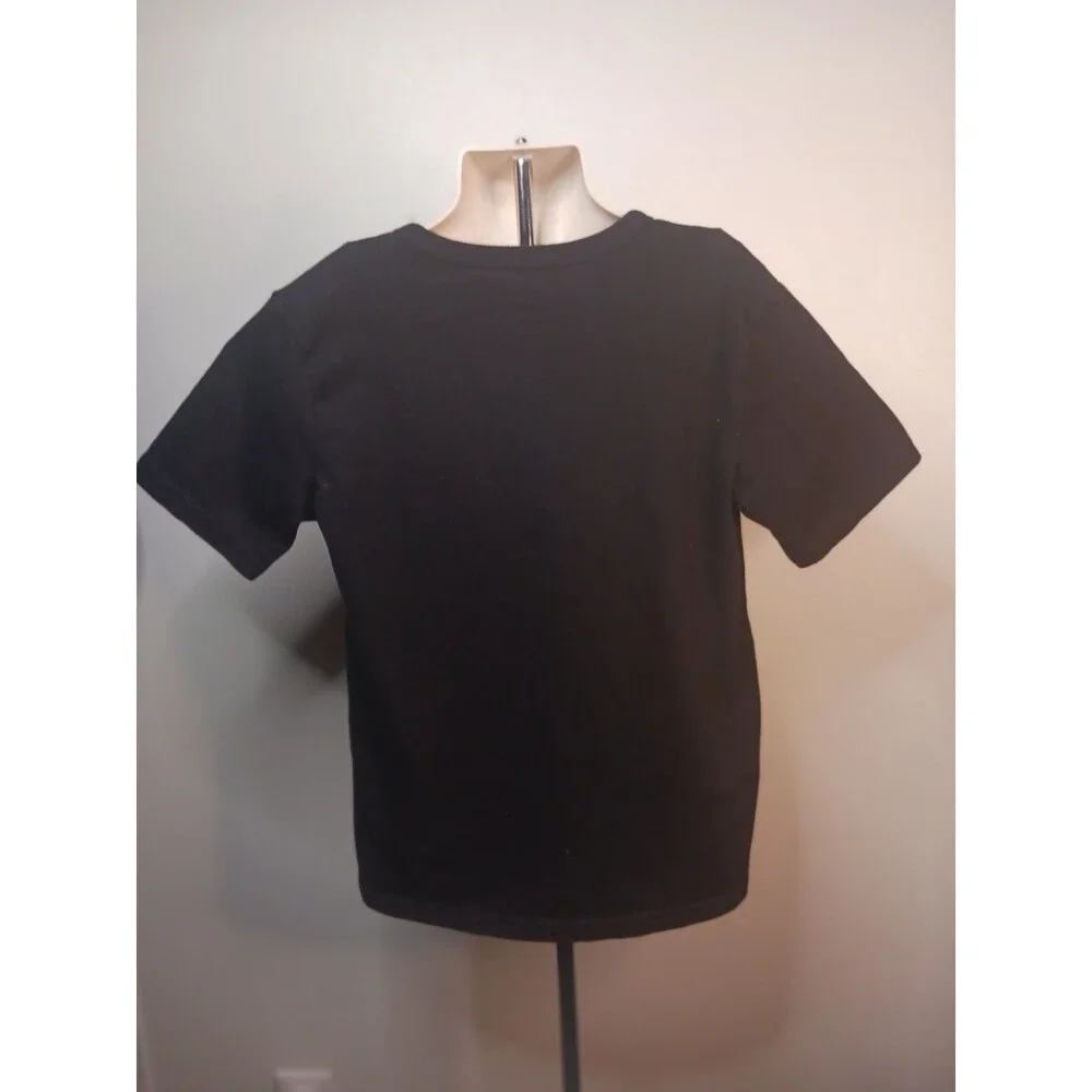 The Childrens Place Solid Black Pullover T-Shirt Boys (Size M/7-8)